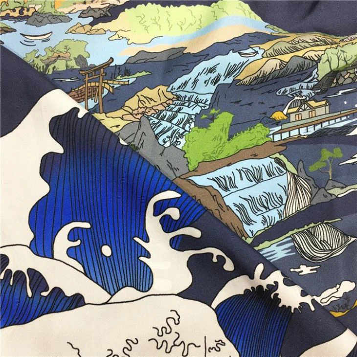 Digital Print Personalized Silk Scarf